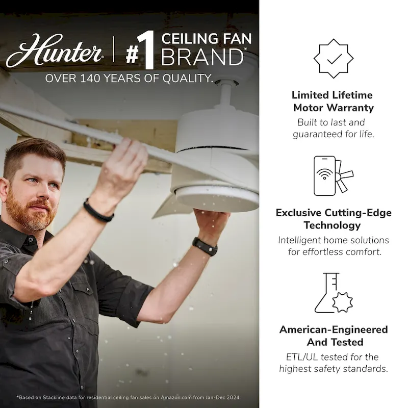 72 Downtown Windmill Outdoor Ceiling Fan & Wall Control - Damp Rated - Industrial, Modern - ENERGY STAR!