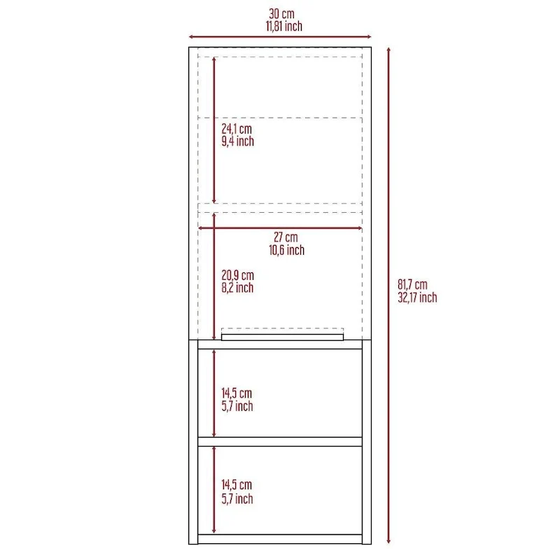 Medicine Cabinet Hazelton,Bathroom, Smokey Oak Finish,High quality and durable