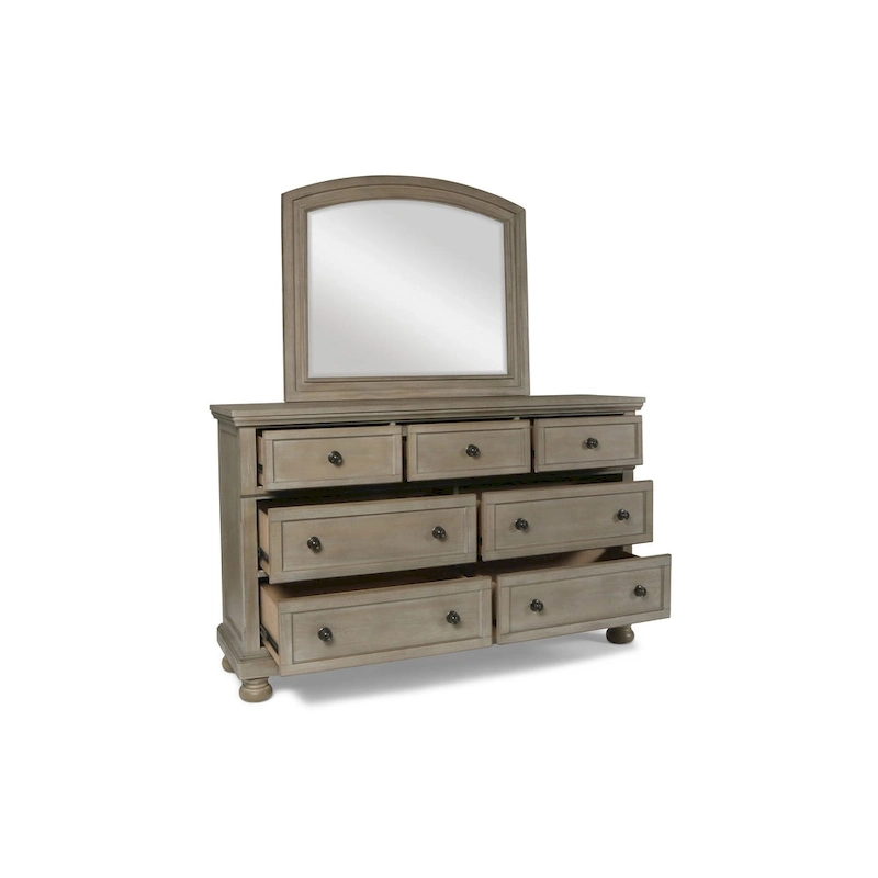 New Classic Furniture Salinger Pewter 5-Piece Bedroom Set with 2-Nightstand