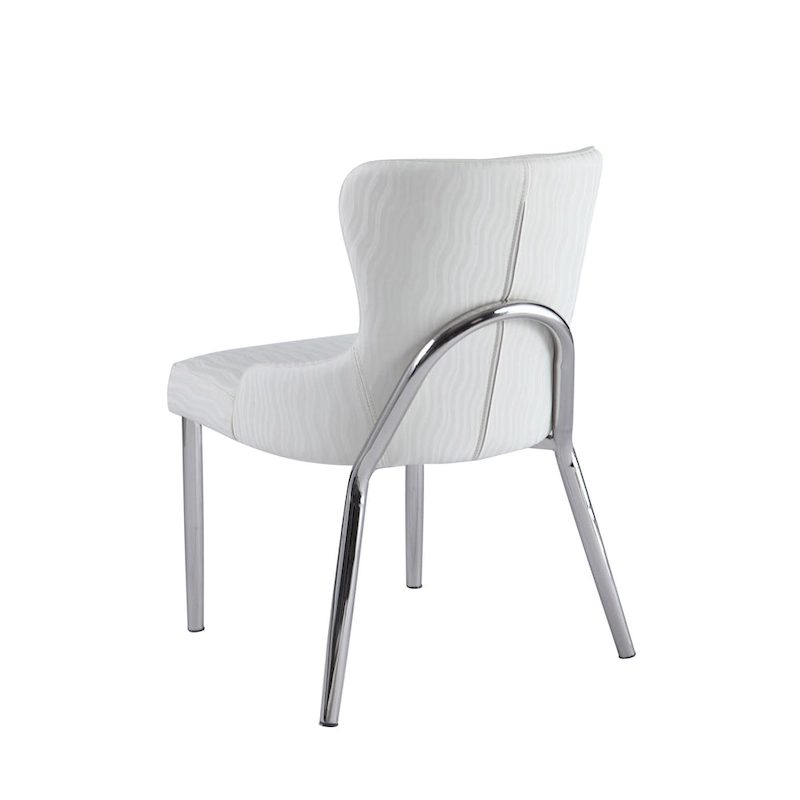 Somette Ema White Wing Back Side Chair (Set of 2)