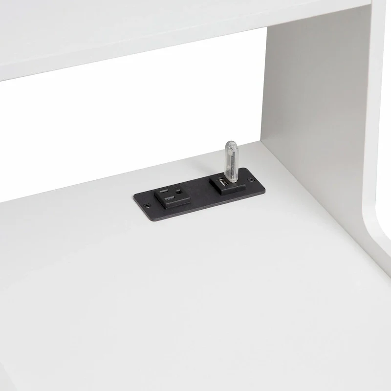Modern Smart Nightstand with Charging Station and Night Light