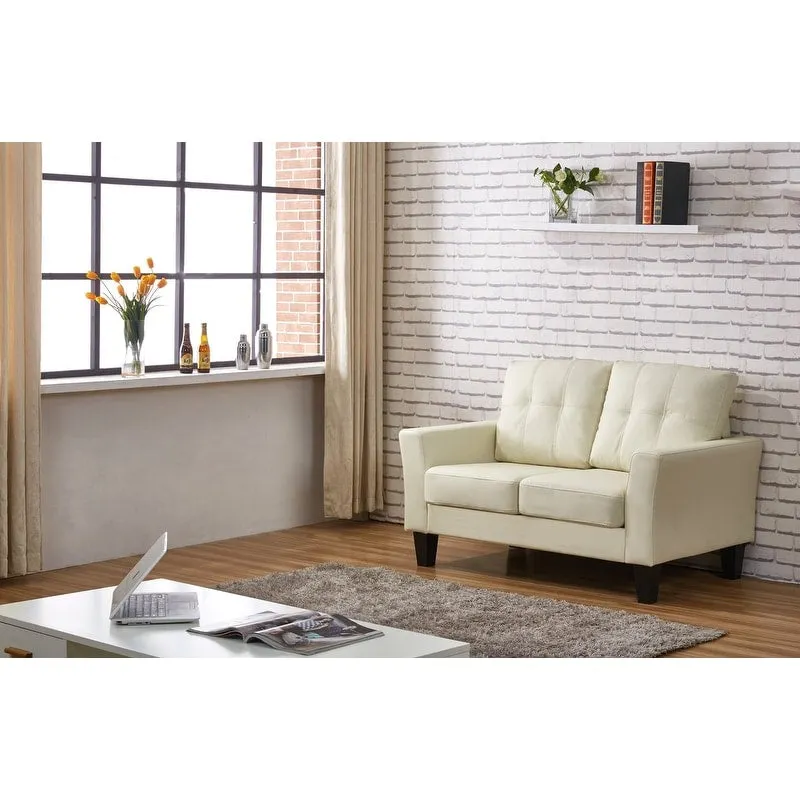 Mid-Century Modern Upholstered Loveseat