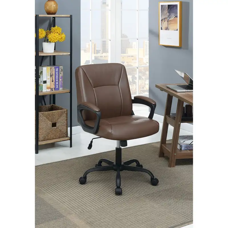 Adjustable Height Office Chair with Padded Armrests