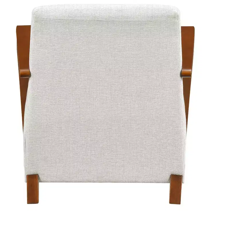 GDFStudio Nolan Mid-Century Modern Wood Chenille Upholstered Accent Chair