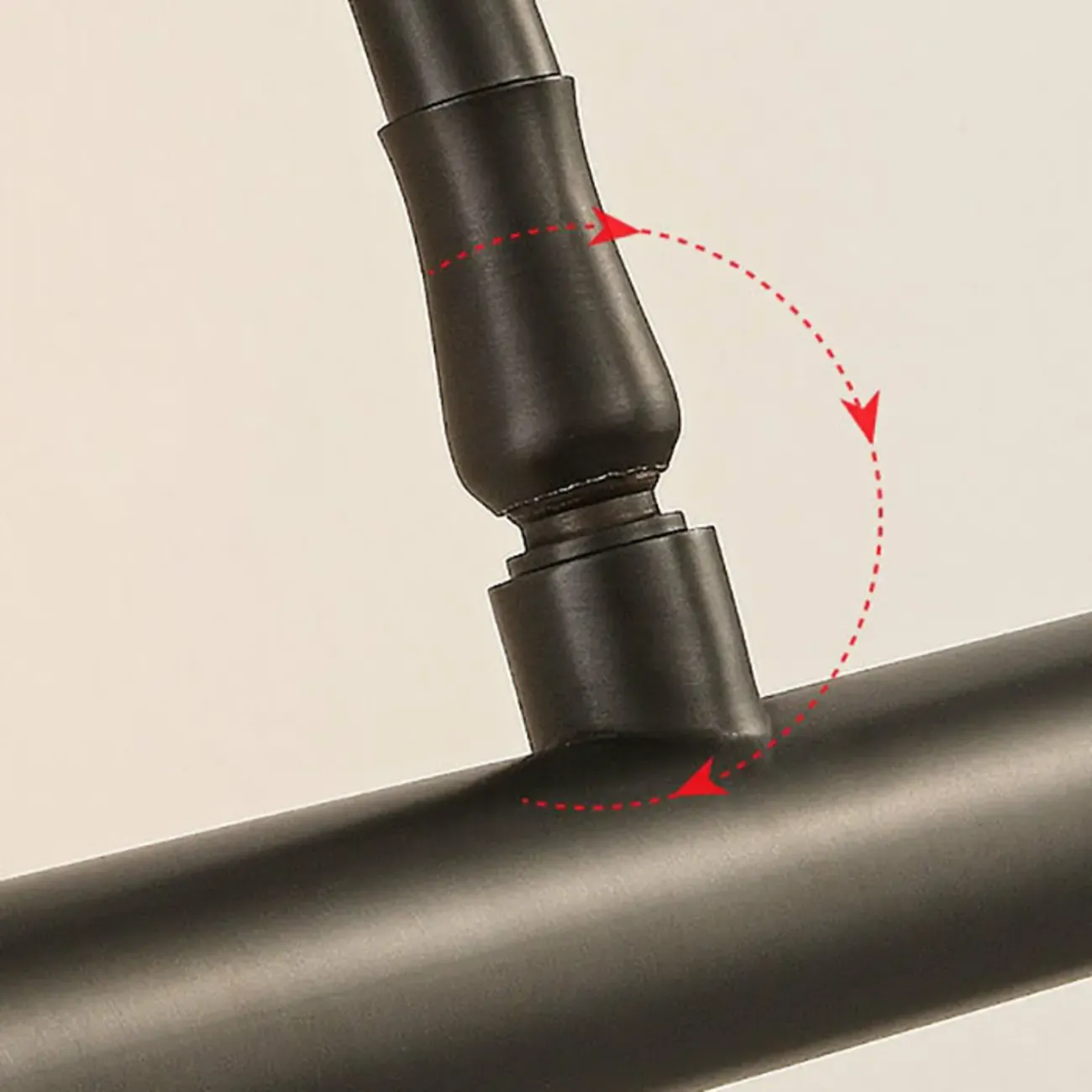 Modern Black Metal LED Bathroom Vanity Light Tube Shade