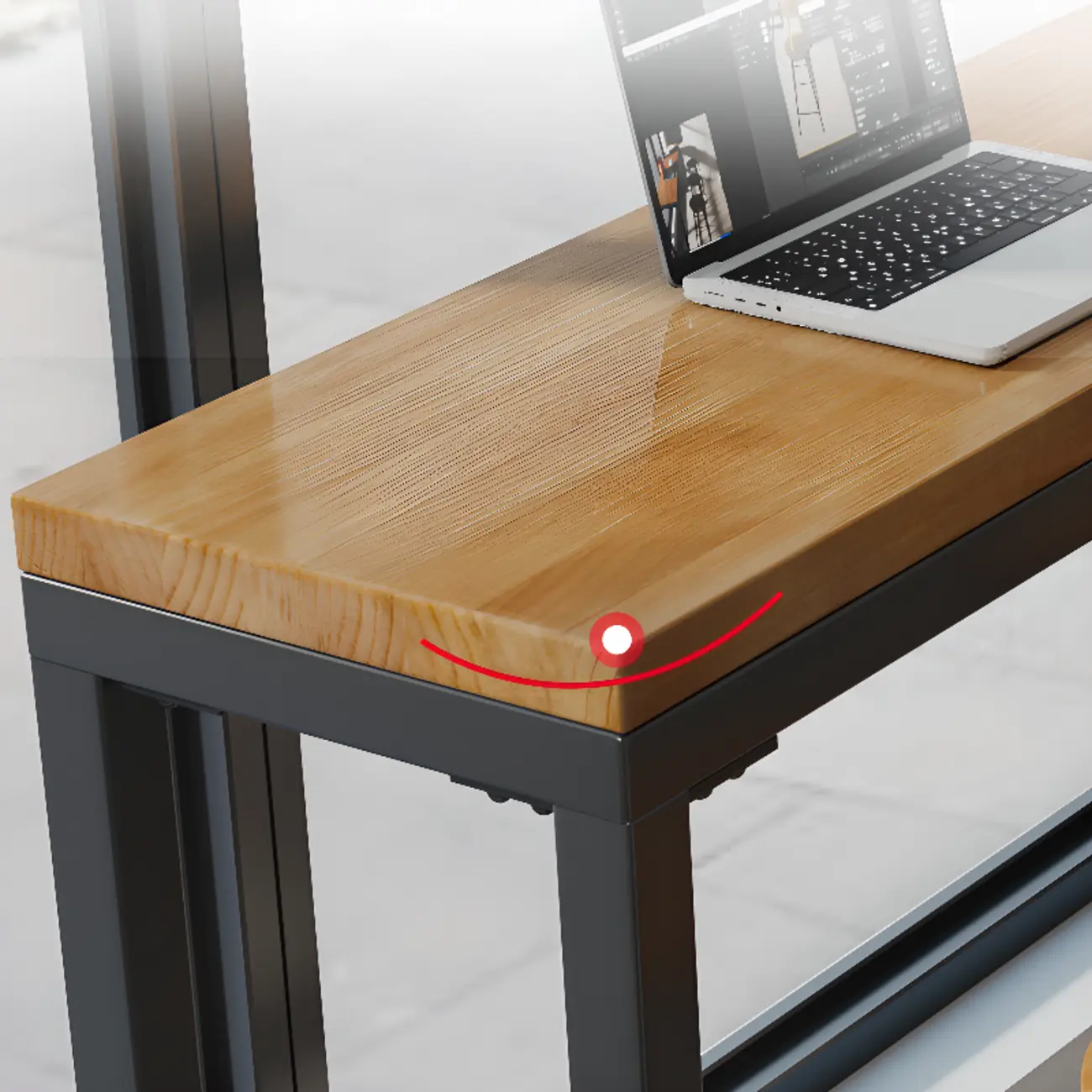 Retro Brown Wooden Industrial Bar Tables