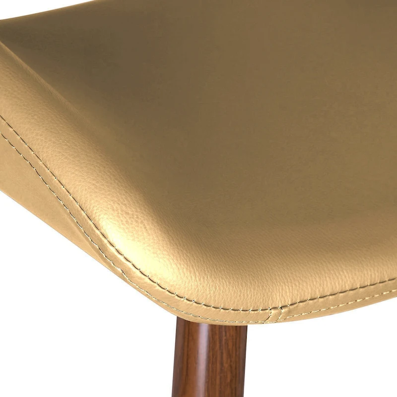 Carson Carrington Langa Faux Leather Mid-Century Dining Chair with Metal Legs