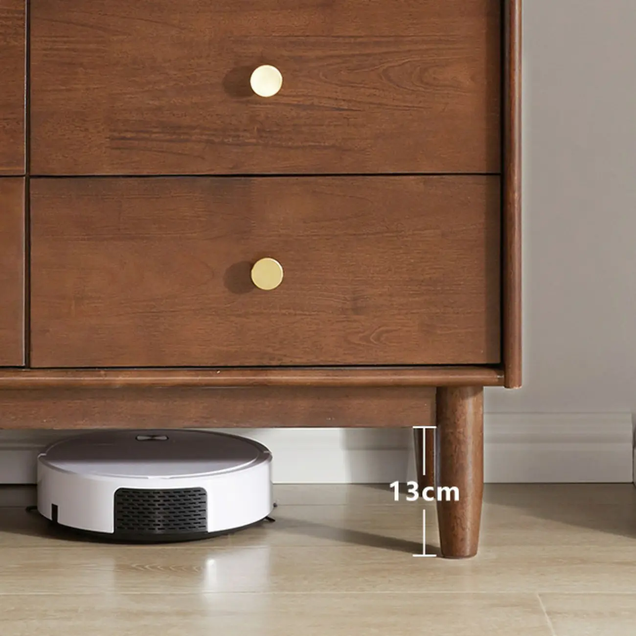 Traditional Brown Wooden Dresser with 6-Soft Closing Drawers