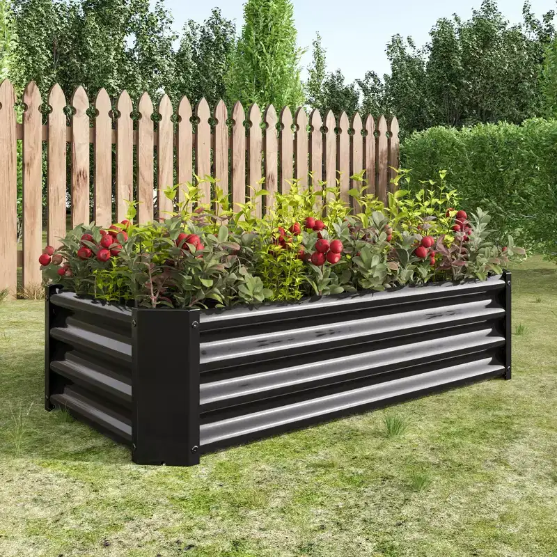 MAYEERTY Raised Garden Bed Kit, Durable Anti-Rust Metal Planter Bed for Vegetables, Flowers & Herbs in Backyard/Patio