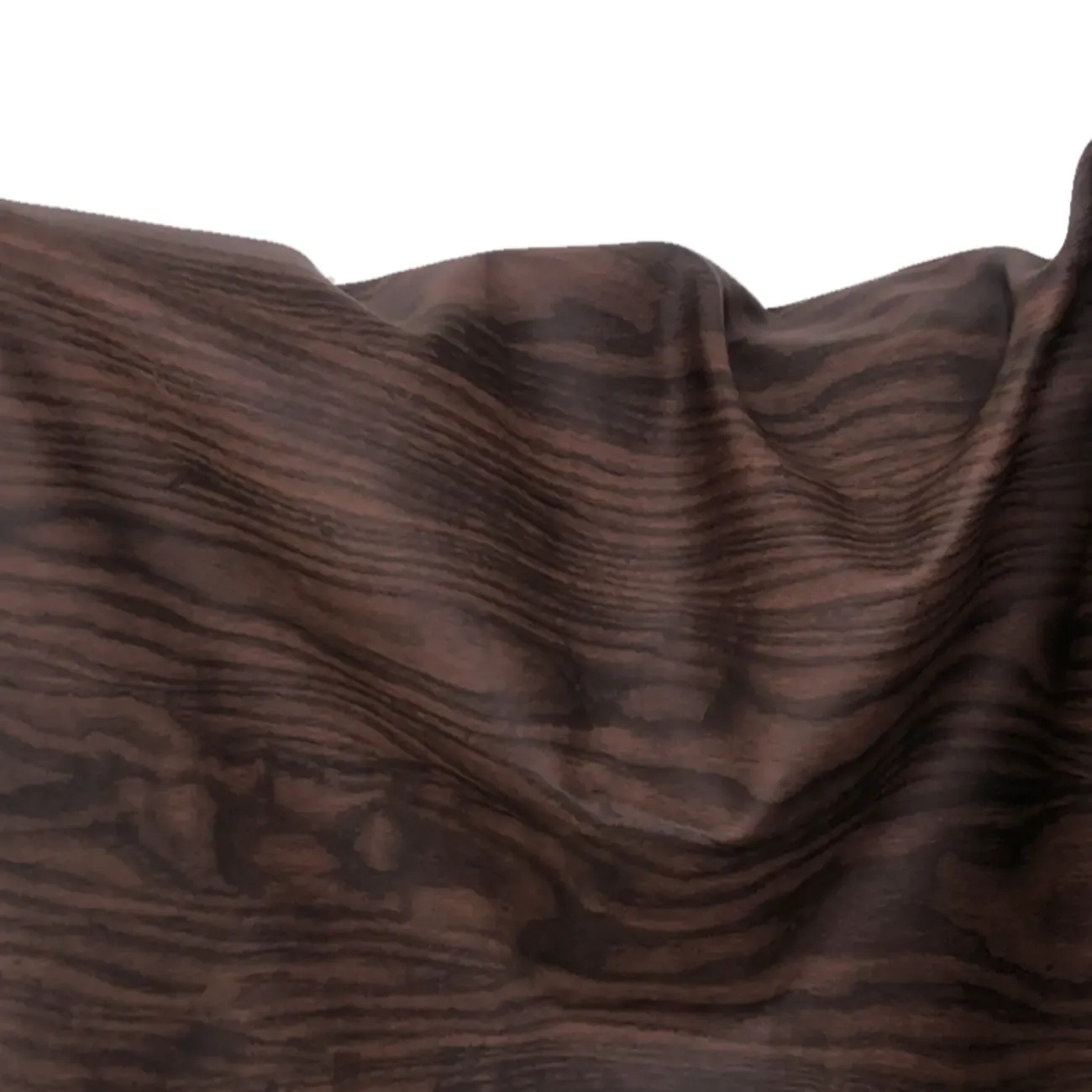 Black Walnut Finish Faux Leather 2-Drawer Nightstand