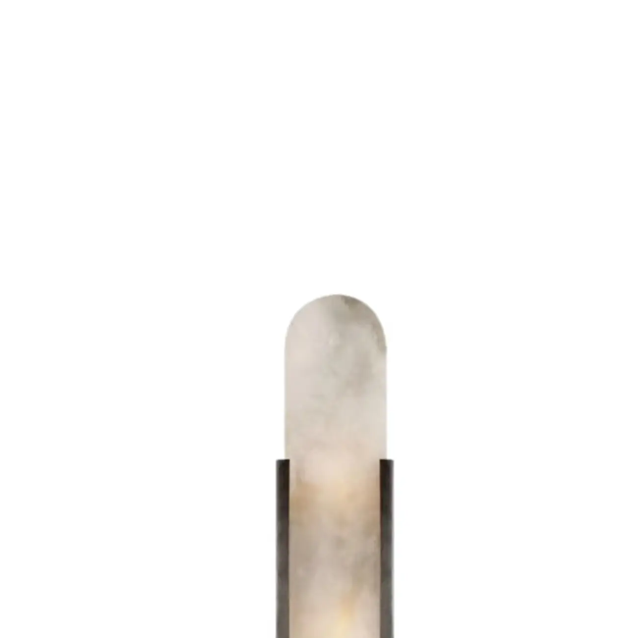 Modern Metal Grey White Stone Shade Up Down Wall Sconce