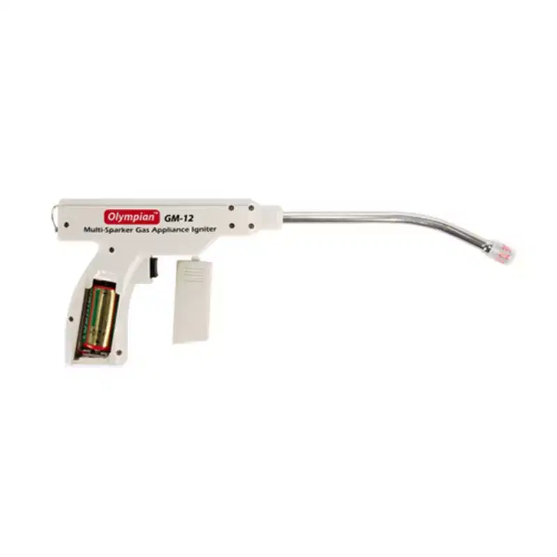 Camco Olympian GM12 Continuous Ignition 13 Inch Multi Sparker with Automatic Illumination Micro Light and Curved Nozzle, Off White