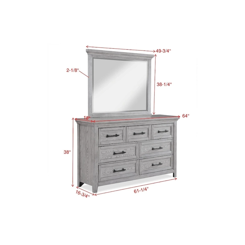 Debra 6 Piece Gray Panel Bench Footboard Bedroom Set