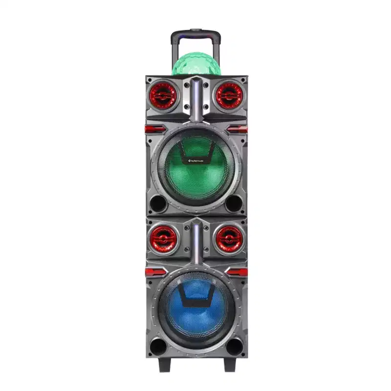 Spark-208 5000W Peak Power Fully Amplified Portable 2x8 Bluetooth Speaker