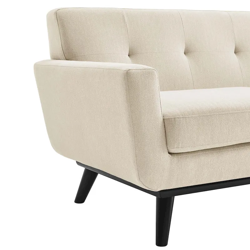 Herringbone Fabric Loveseat - 2 Seater, Multiple Colors