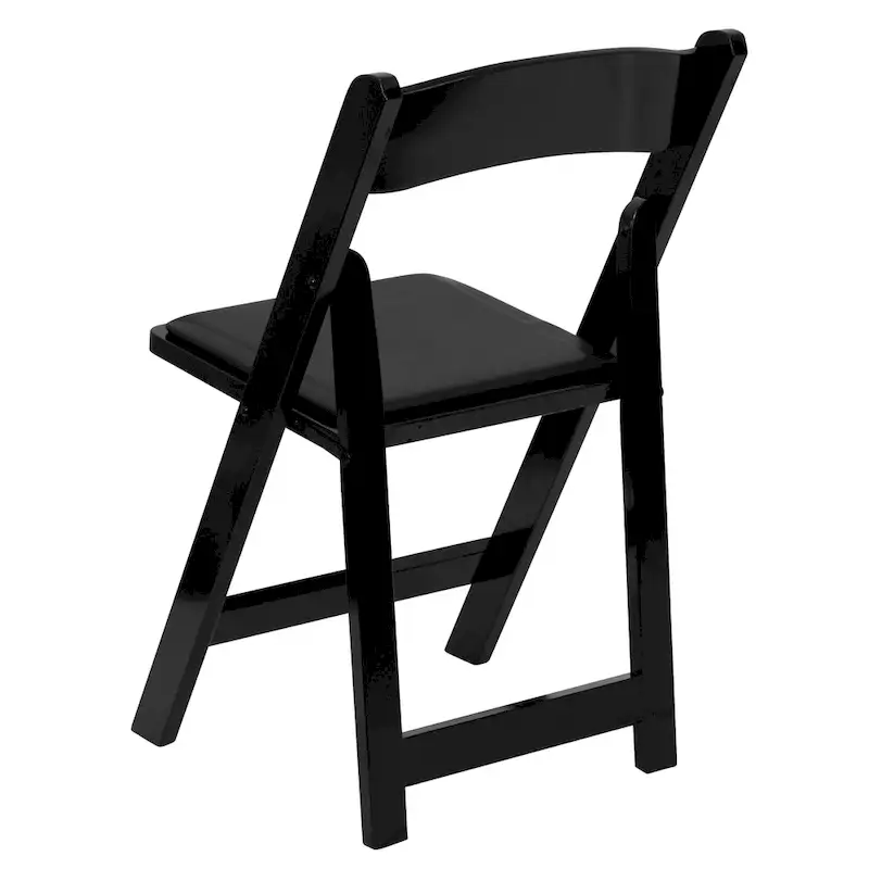 Vinyl-padded Wood Folding Chair (Set of 4)