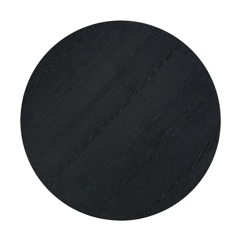 4 People Round Dining Table Set, 5 Piece Kitchen Table Set with Round Dining Table and 4 Upholstered Dining Chairs