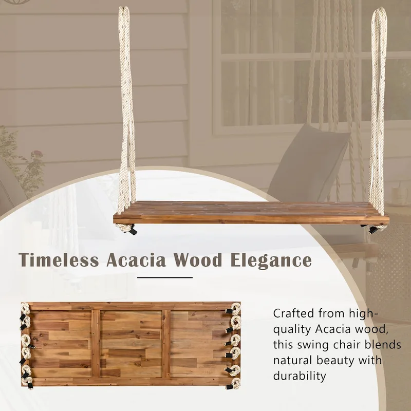 Patio Wooden Swing Chair
