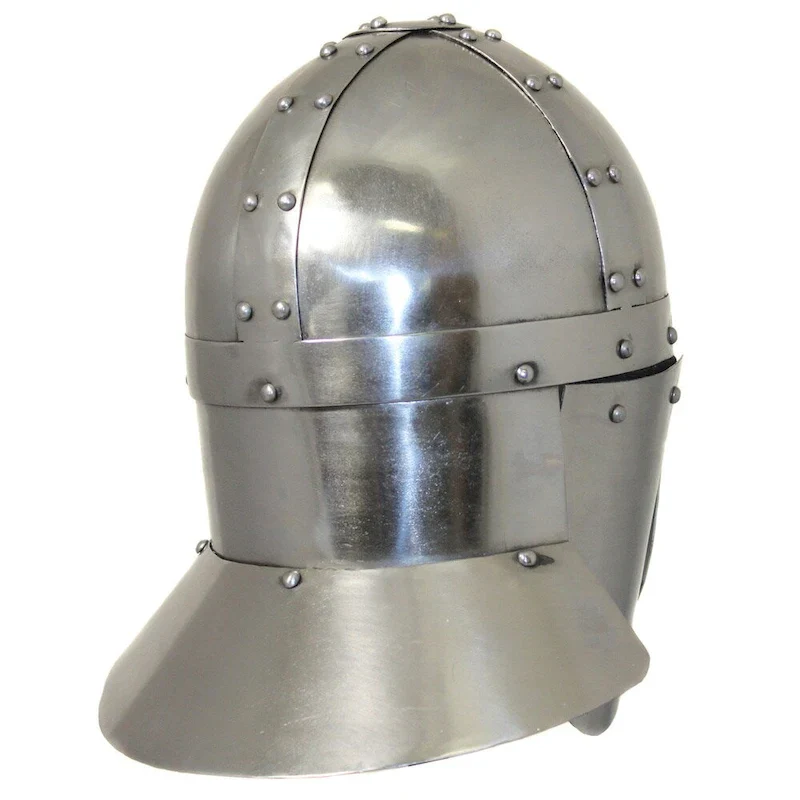 Hand-crafted 6th Century Sutton Hoo Anglo-Saxon Steel Replica Helmet - N/A