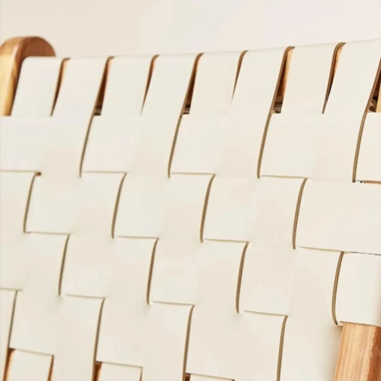 Rustic Faux Leather Wooden Woven Bar Stool