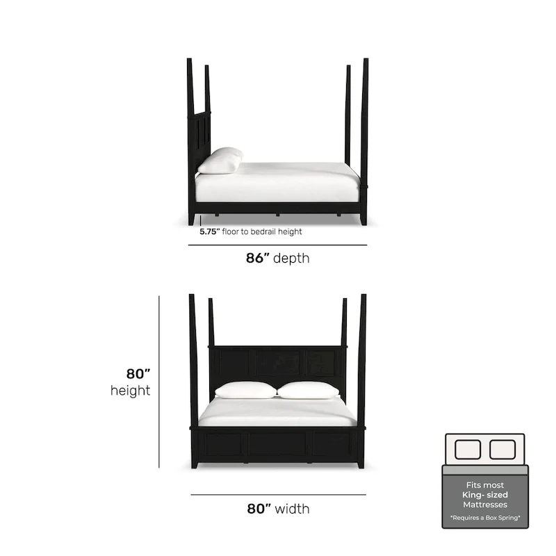 Black King Poster Bed