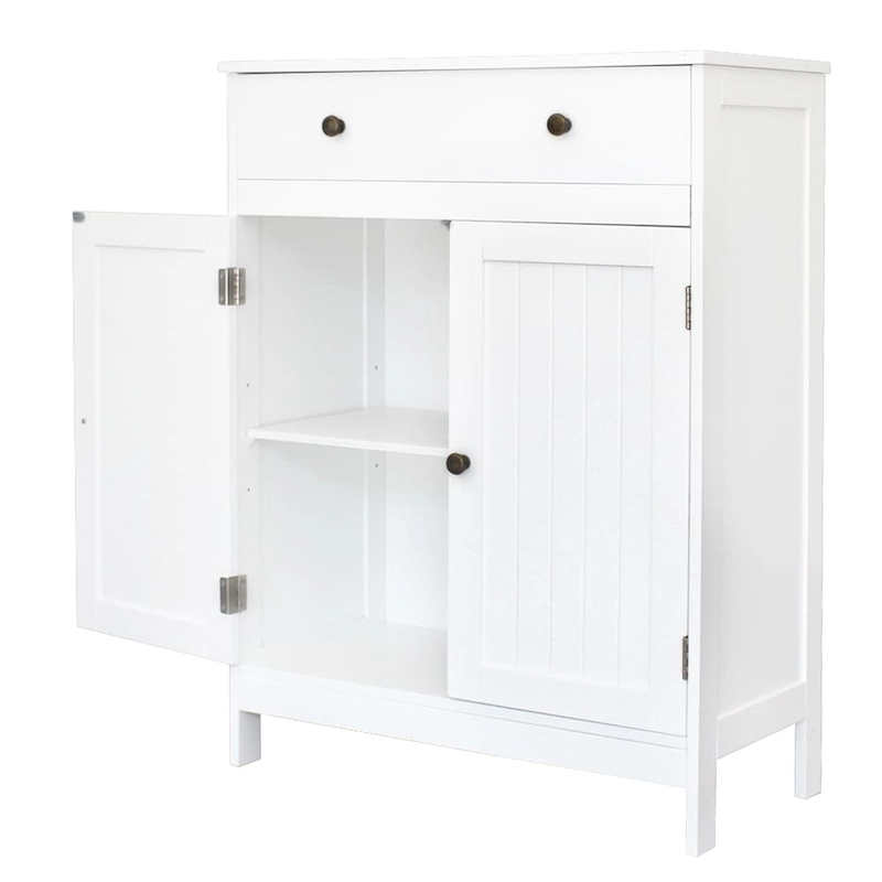 FCH Bathroom Freestanding Double Door Storage Cabinet