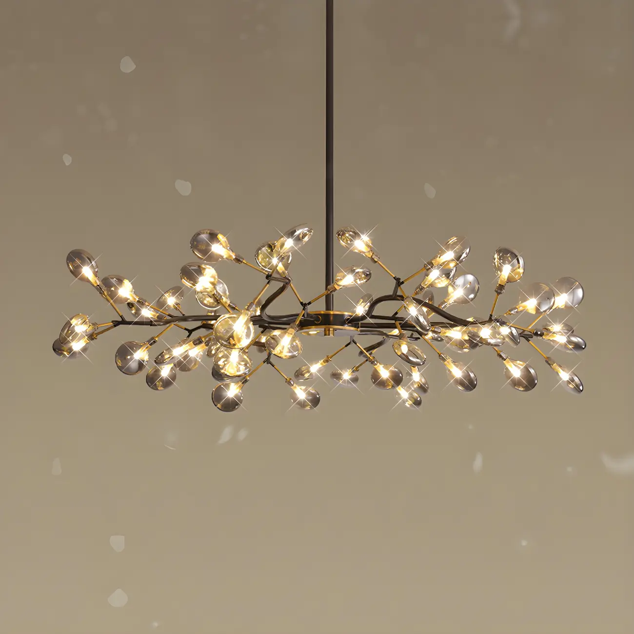 Modern Gold Metal Fireflies Island Pendant Light