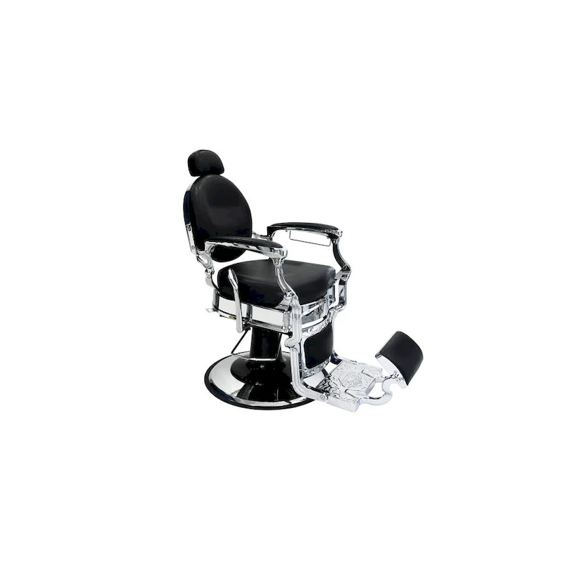 Reclining Barber Chair with Adjustable Headrest and Footrest