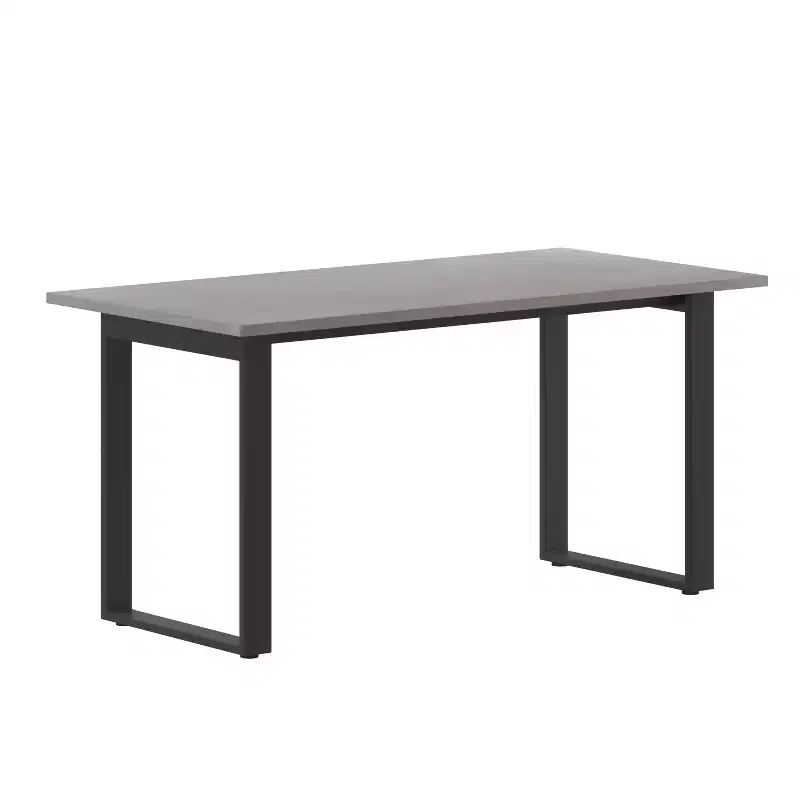 Emma and Oliver 60x30 Dining or Gaming Table with Double Sided Laminate Table Top and Heavy Duty U-Frame Steel Base