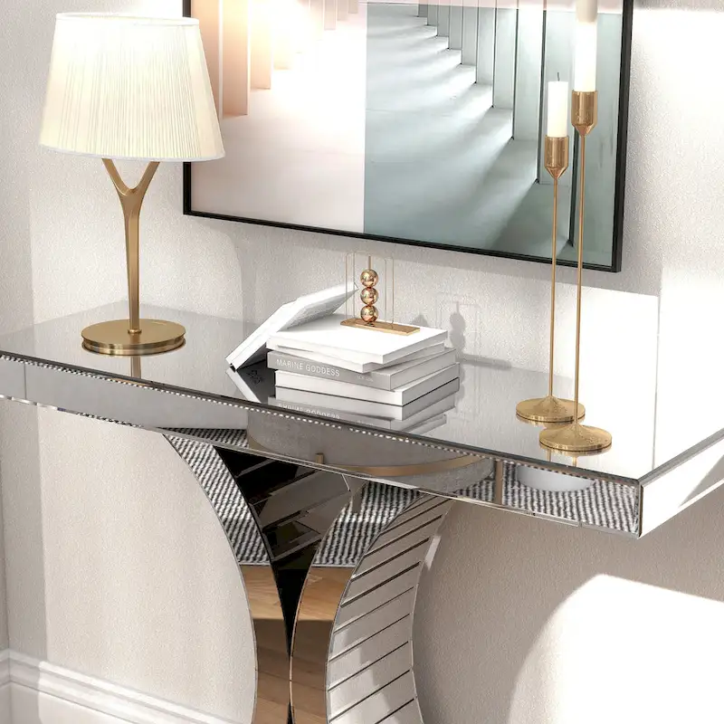 Mirrired Entryway Console Table Accent Table Sofa Table