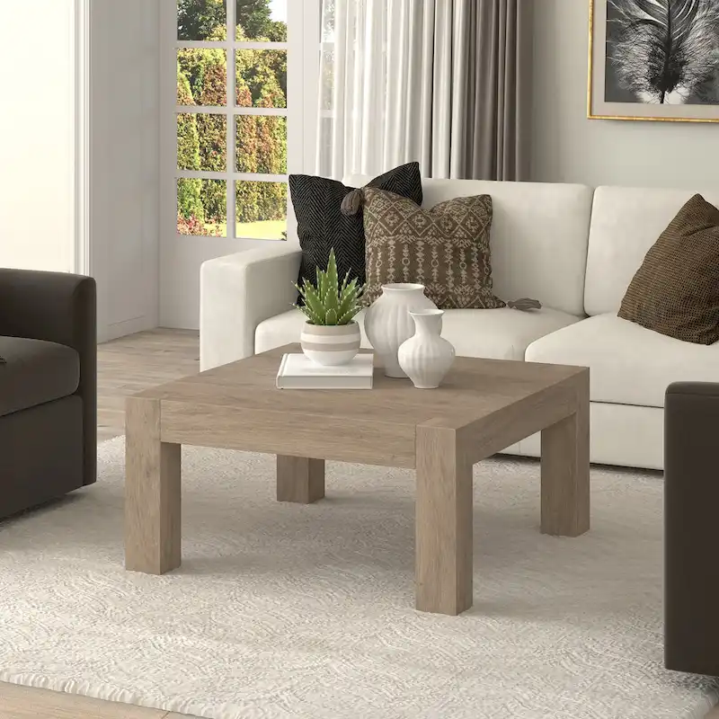 Langston 34  Wide Square Coffee Table - 34  Wide