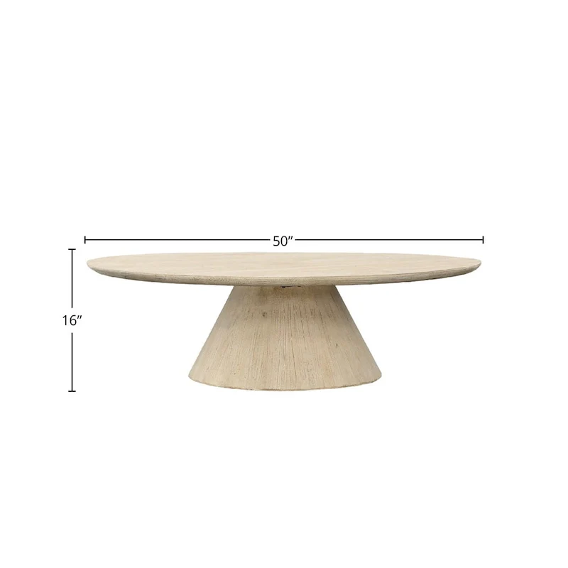 Square Reclaimed Pine Coffee Table – Off-White Warm Wash Finish (50
