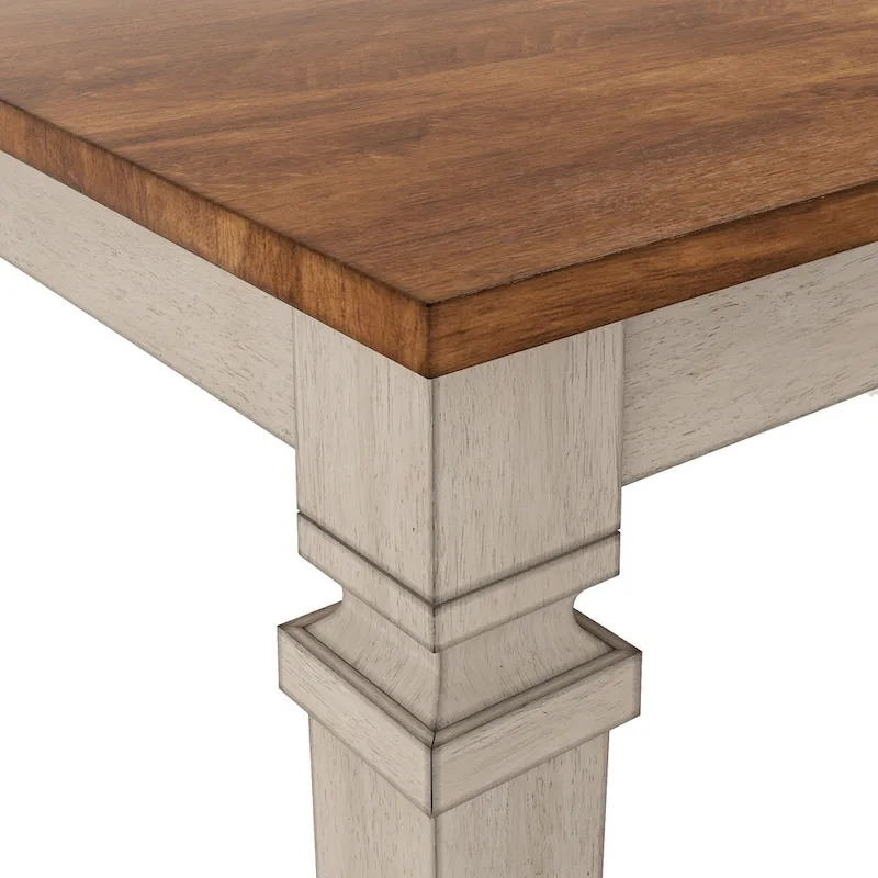 Elena Solid Wood Extendable Dining Table - Classic Style