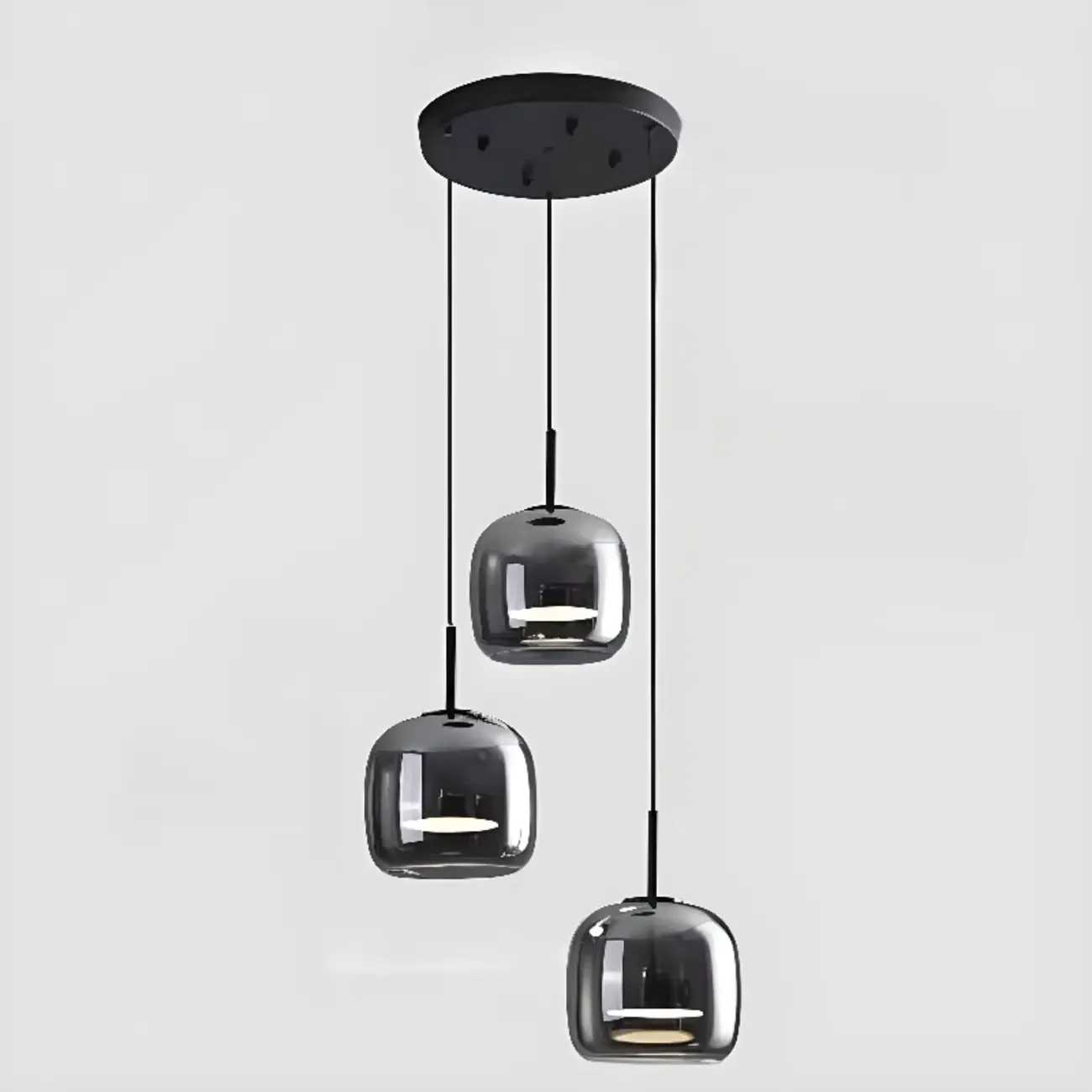 Dimmable Geometric Metal Glass LED Pendant Light