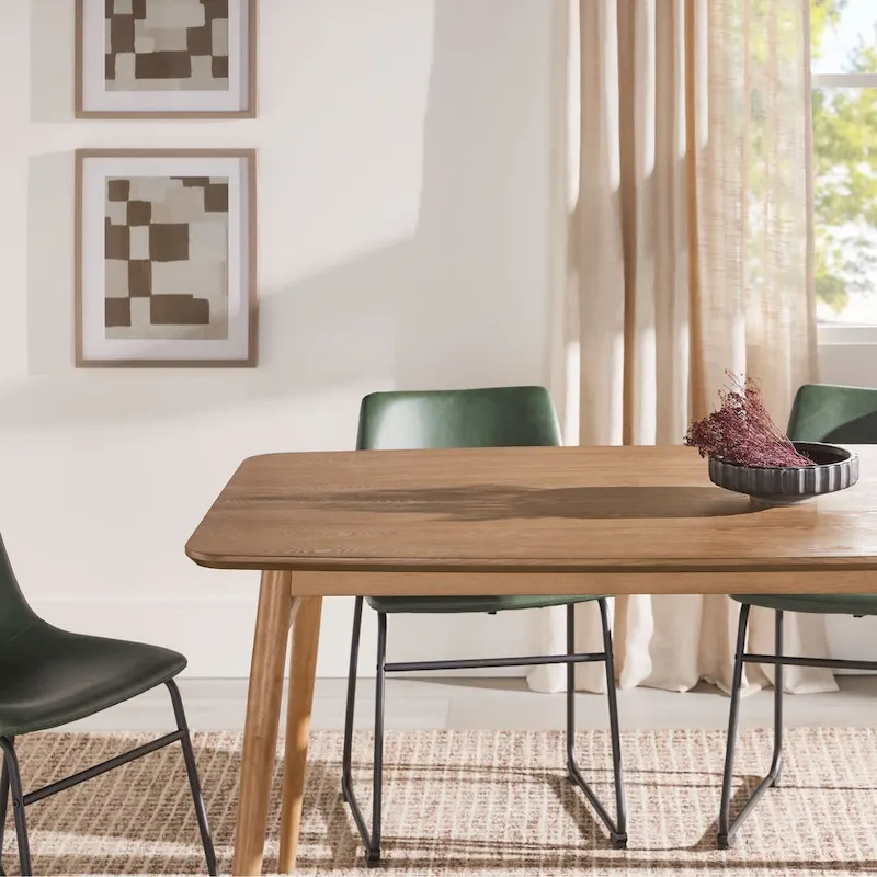 Middlebrook Designs Mid-Century Modern 59 Wood Dining Table