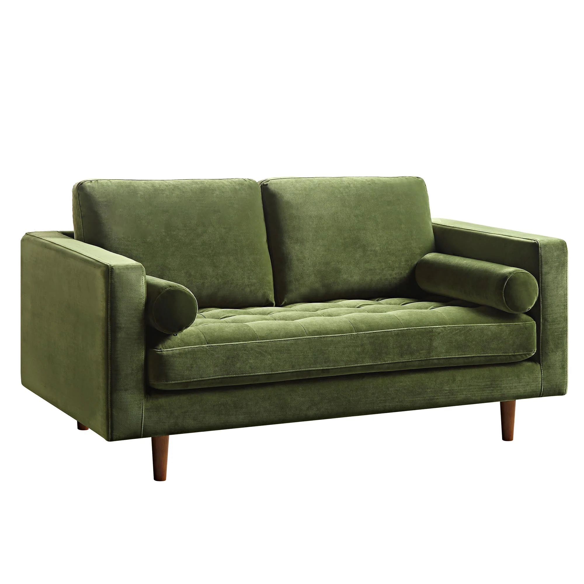 2-Seater Sofa, Moss Green Velvet