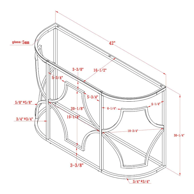 Ders Glam Chrome and Gold Plating Tempered Glass Top 3-Piece Coffee Table Set by Furniture of America