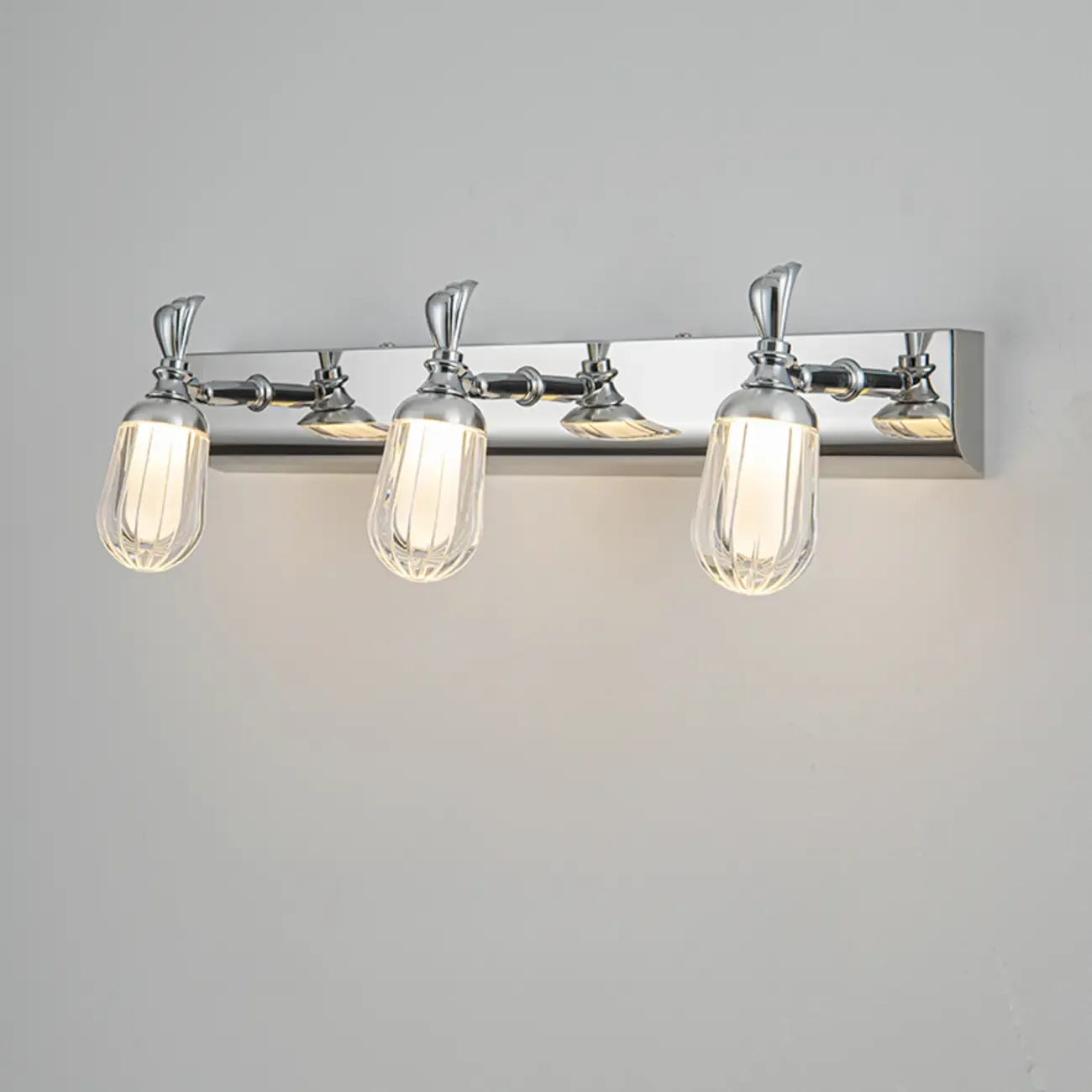 Modern Stainless Steel Bathroom Vanity Light Dimmable LED