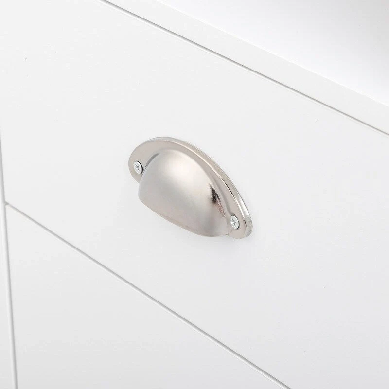 White Two-Drawer Nightstand 40x30x63cm