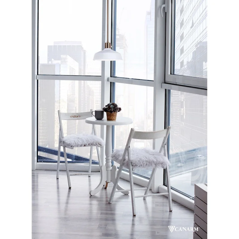 Bellow 1 Light Pendant, White Finish