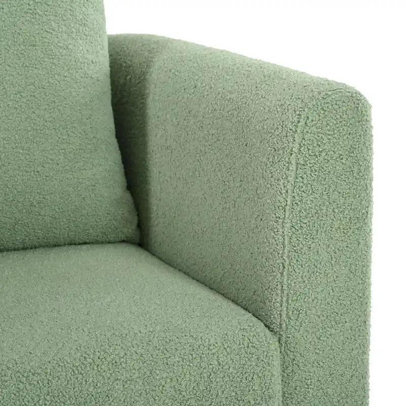 Green 26.77  Upholstered Arm Chair with Solid Wood Legs