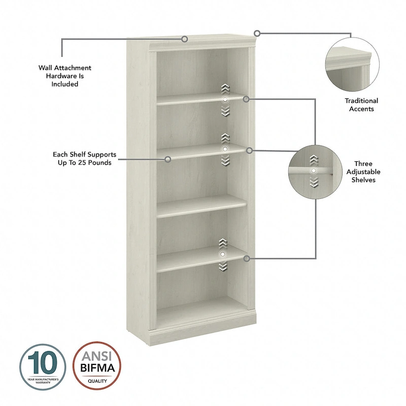 Saratoga Executive Desk, File Cabinet and Bookcases by Bush Furniture