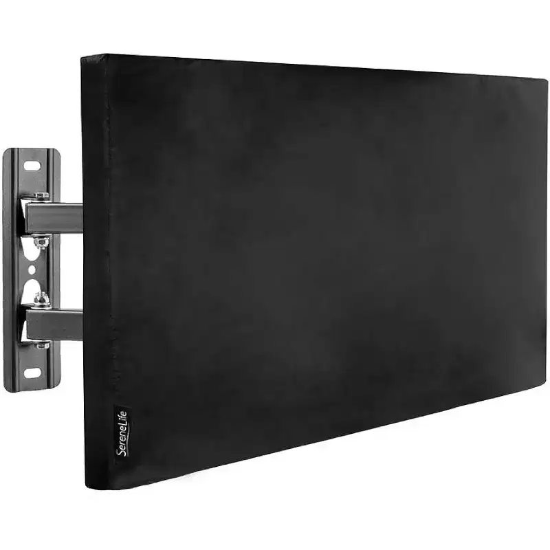 SereneLife Outdoor/Indoor Full TV CoverWeatherproof and Dust-Proof TV Screen Protector - Black