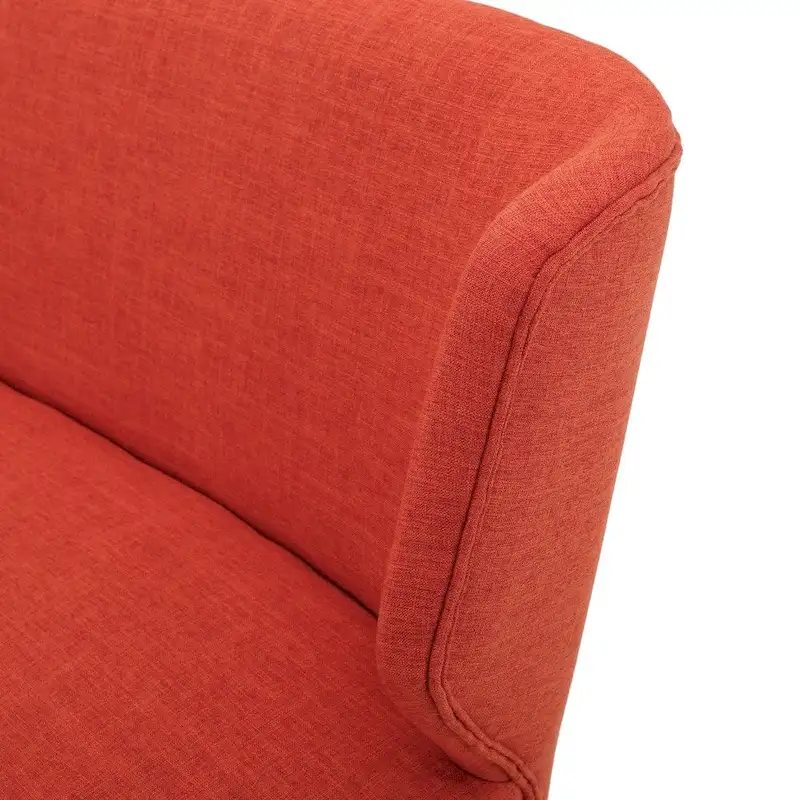 Desdemona Mid-Century Fabric Loveseat by