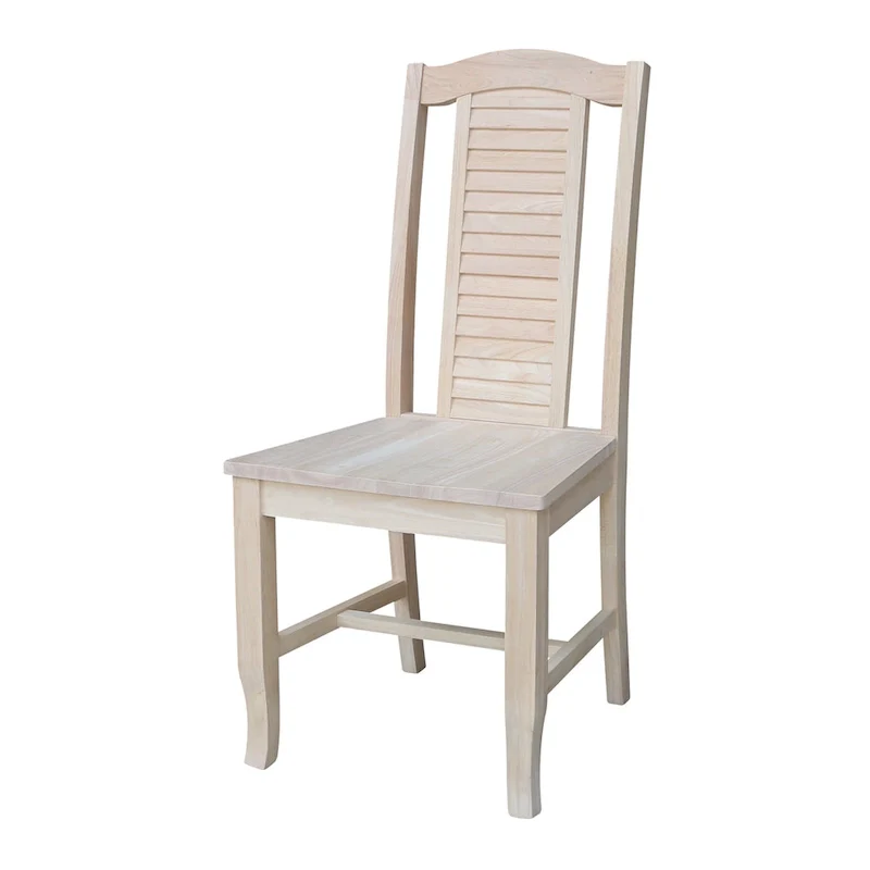 Solid Wood Seaside Dining Chairs - Set of Two