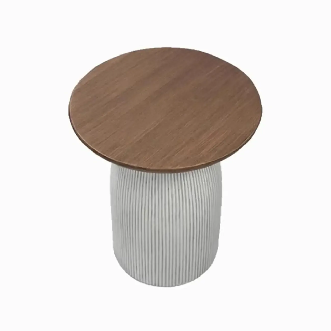Living Room Brown Round Pedestal End Table