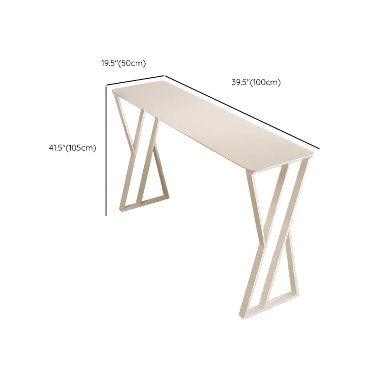 Modern Chalk Slate Metal Twin Pedestal Bar Tables