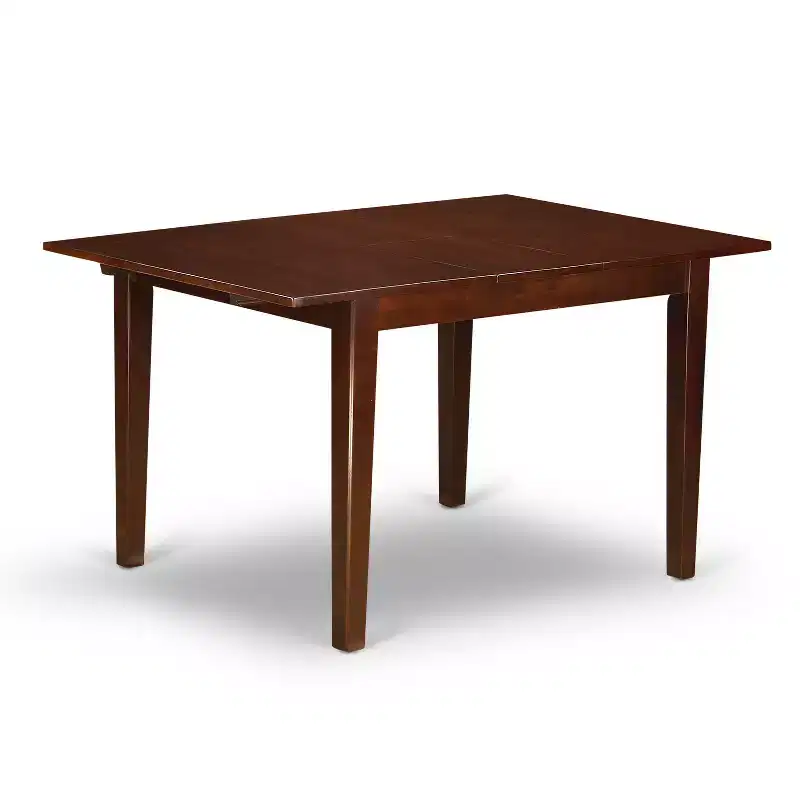 HomeStock Belmont Dinette Set- Table With A 12 Leaf And Dining Chairs, Mahogany