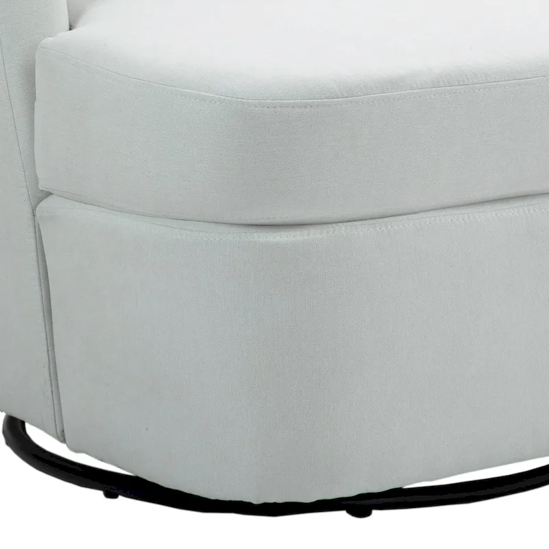 Swivel Accent chairs With Boucle Linen Fabric Set of 2