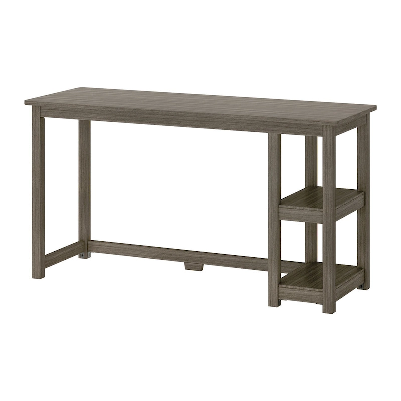 Plank and Beam Desk with Bookshelves